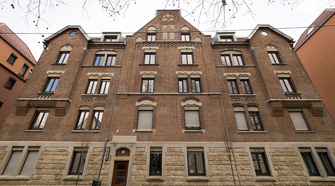 Das Gründerzeithaus auf der Rotenbergstraße 112 - 116 konnte erhalten werden und...